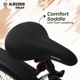 Kross K 2.0 24T MTB Cycle – Army Green | Steel Frame | V-Brake | 24 x 2.40 Tyres