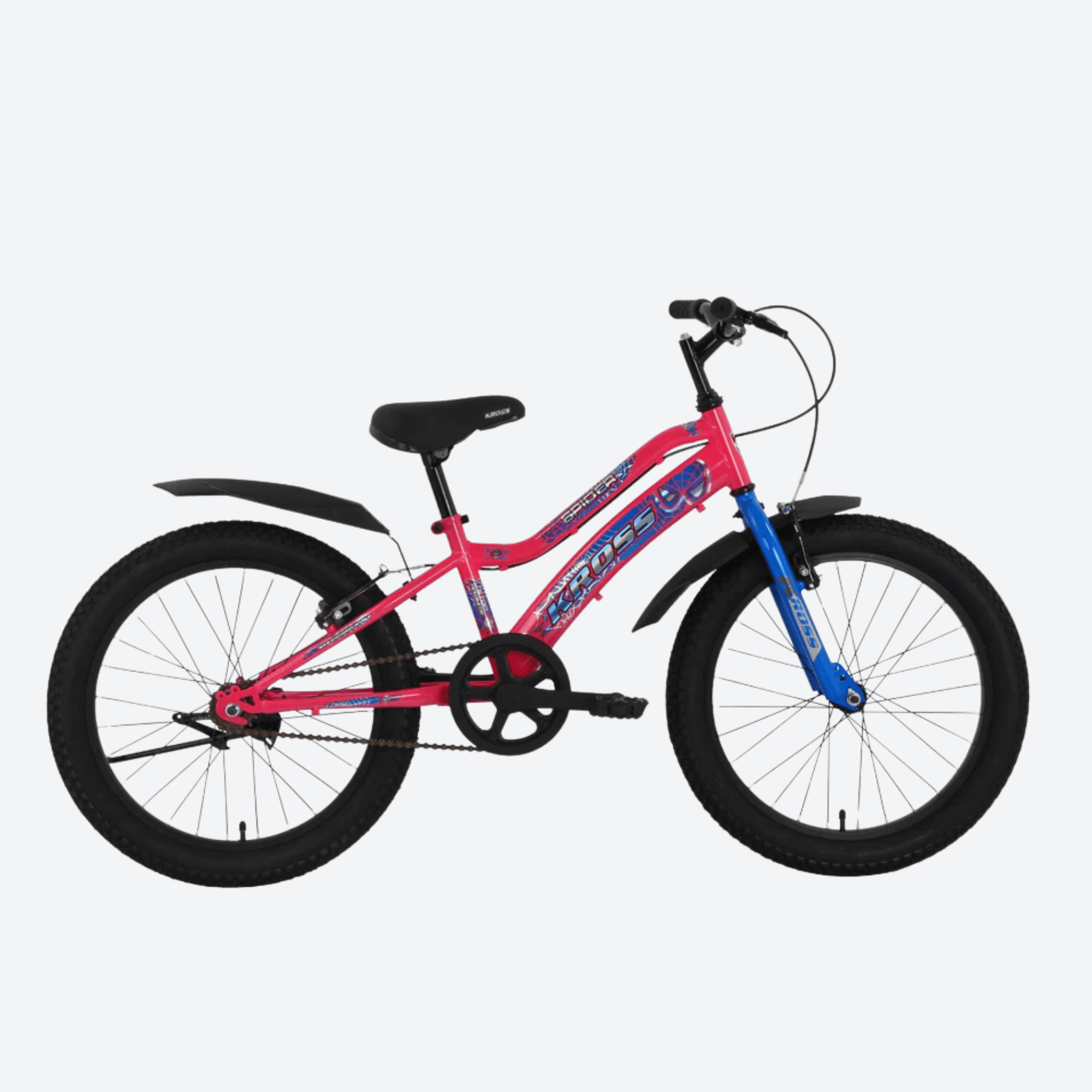 Kross Spider 24T Kids Bicycle | Steel Frame | Dual V-Brake | 24x1.95 Tires | Pink